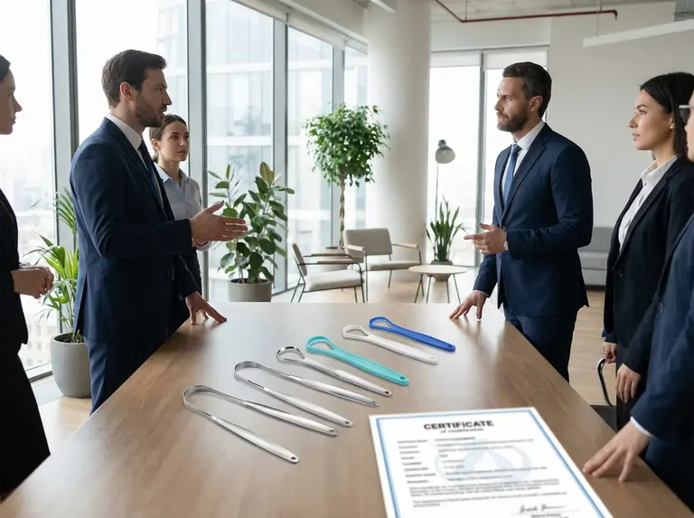 Сертификат на скребки для языка